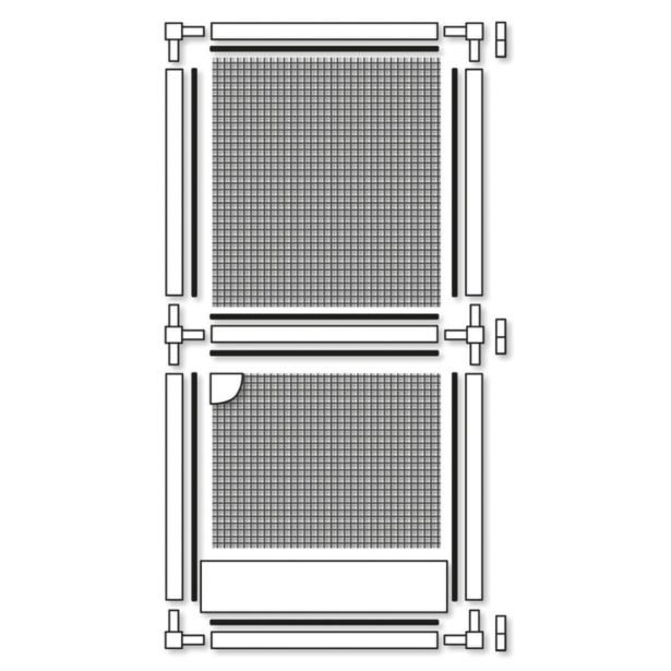 SCHELLENBERG KOMARNIK ZA VRATA Z ALUMINIJASTIM OKVIRJEM BASIC 100X210 CM, RJAV