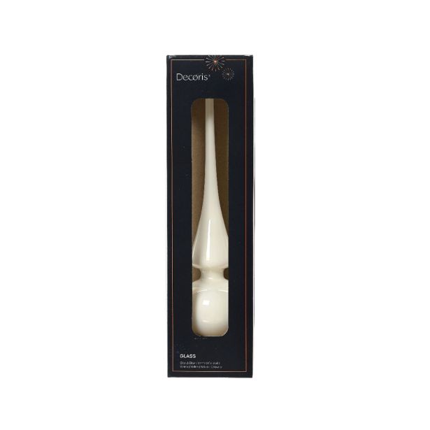 VRH ZA JELKO DECORIS HLADNO BELE BARVE SIJOČ VIŠINA 26 CM