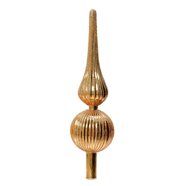 VRH ZA JELKO DECORIS ZLATA VIŠINA 31 CM VZOREC, SORTIRANO