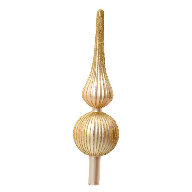 VRH ZA JELKO DECORIS ZLATA VIŠINA 31 CM VZOREC, SORTIRANO