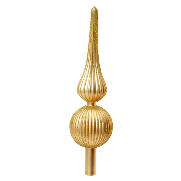 VRH ZA JELKO DECORIS ZLATA VIŠINA 31 CM VZOREC, SORTIRANO
