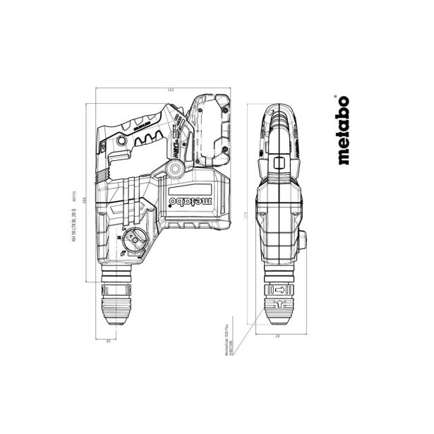 VRTALNO KLADIVO AKUMUL. METABO KH 18 LTX BL 28 Q