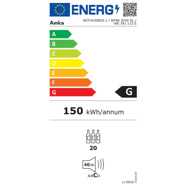 VGRADNA VINSKA VITRINA AMICA WCF1K30B20.1