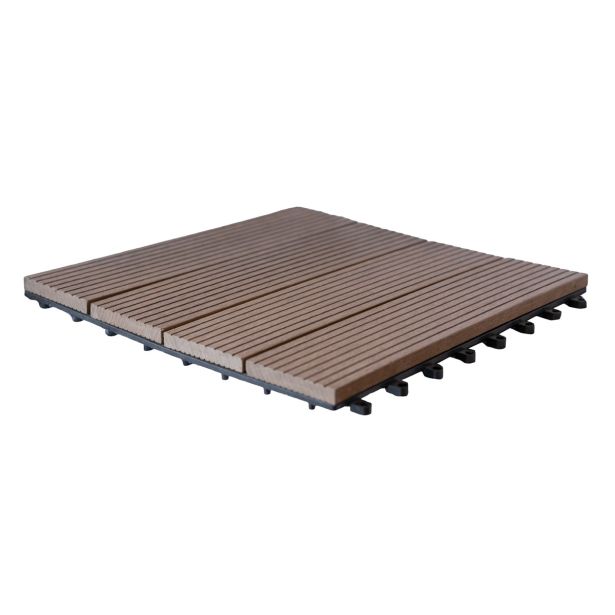 WPC DESKA ZA TERASO BAMBUSWPC KLIK PLOŠČA KAVA 300X300X22 MM