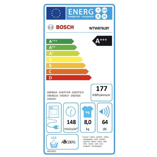 SUŠILNI STROJ BOSCH WTW876LBY TOPLOTNA ČRPALKA