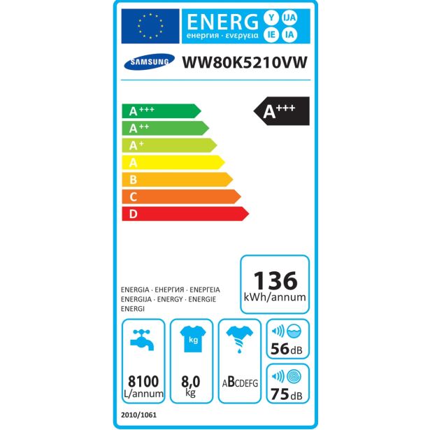 PRALNI STROJ SAMSUNG WW80K5210VW/LE