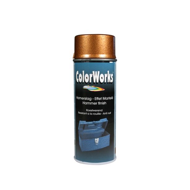 BARVNI SPREJ COLORWORKS ALKID ZA ORODJA ZLAT 400 ML - HAMERSLAG EFEKT