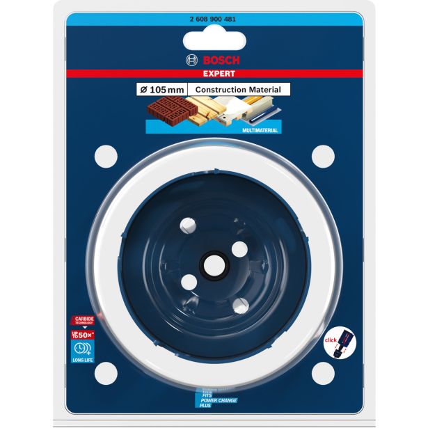 ŽAGA ZA IZREZOVANJE LUKENJ EXPERT CONSTRUCTION MATERIAL, 105 X 60 MM
