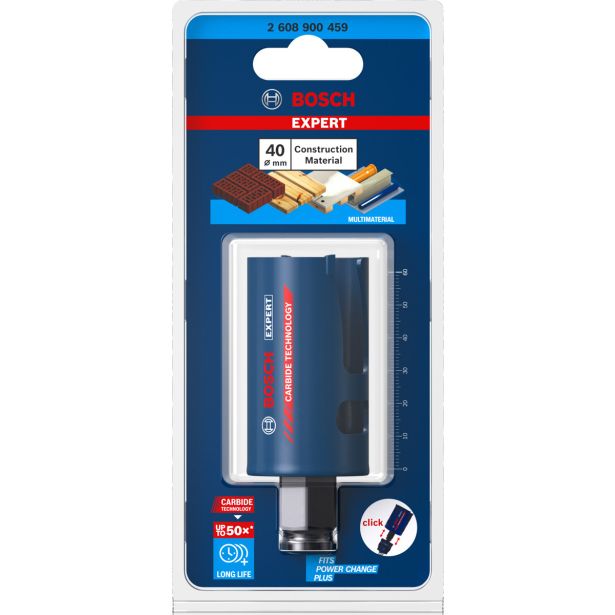 ŽAGA ZA IZREZOVANJE LUKENJ EXPERT CONSTRUCTION MATERIAL, 40 X 60 MM
