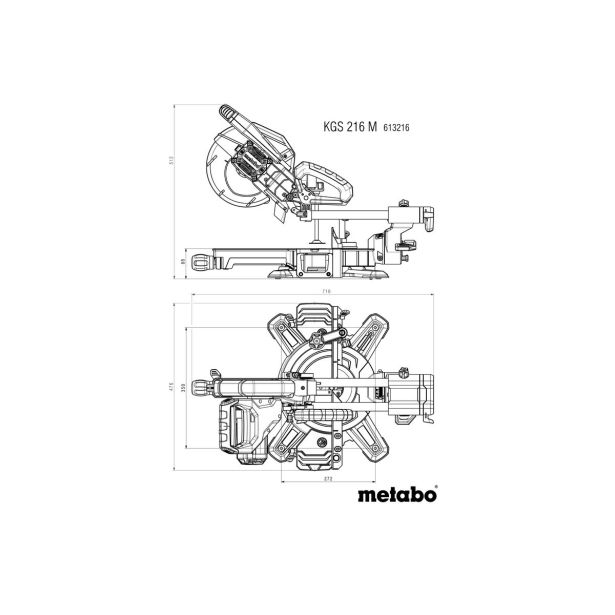 ZAJERALNA ŽAGA METABO KGS 216 M + KSU 251 V SETU S STOJALOM
