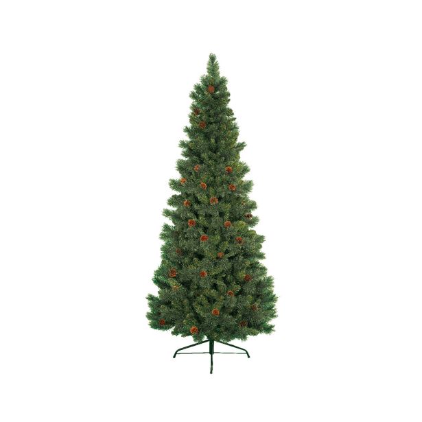ZELENA NOVOLETNA JELKA NORWICH PINE IZ UMETNE MASE, VIŠINE 210 CM