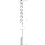SVEDER ZA BETON SDS PLUS BOSCH 10.0X950/1000 MM 7X 4-REZILA