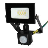 LED ZUNANJI REFLEKTOR COMMEL 10W ECONOMY LINE SMD ČRN S SENZORJEM