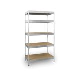 REGAL AR SHELVING 192X100X50 CM, 5 POLICE 300 KG/POLICO, GALVA