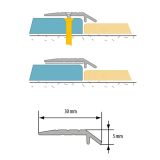 NIVOJSKI ALU PROFIL CEZAR 30X5MM 2.5M ZLAT