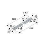 SPONA ZA POHIŠTVO HETTICH DIY 32X1200MM PONIKLJANA