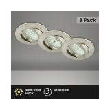 VGRADNA STROPNA SVETILKA PRISMA 3X5W FI=75MM WW NIKEL MAT, GIBLJIV.