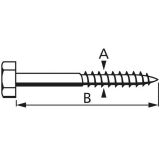 LESNI VIJAK DIN 571 6X50 A2 INOX V ZAVITKU JE 25 KOS