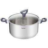 8-DELNI SET POSODE TEFAL DAILY COOK S STEKLENIMI POKROVI, NERJAVNO JEKLO