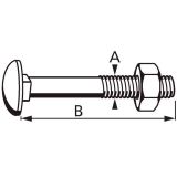 SPONSKI VIJAK DIN 603 8X60 A2 INOX Z MATICO V ZAVITKU JE 10 KOS