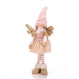 PRAZNIČNA FIGURA GLOSSTYLE ANGEL 35 CM STOJEČI SORT LILA/ROZA