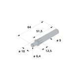 BLAŽILEC POHIŠTVENIH VRAT HETTICH DIY FI 10 MM, V ZAVOJU JE 4 KOS