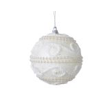 BUNKA IZ UMETNE MASE DECORIS BELA S PERLAMI FI 8 CM