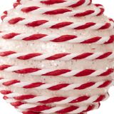 BUNKA IZ UMETNE MASE DECORIS BELE/RDEČE BARVE FI 8 CM SORT