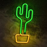 DEKORAT. STENSKA SVETILKA FOREVER NEON LED CACTUS