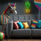 DEKORAT. STENSKA SVETILKA FOREVER NEON LED CACTUS
