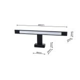 DEKORAT. STENSKA SVETILKA MILAGRO SHINE ČRNA 40CM 7W LED ML4379