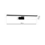 DEKORAT. STENSKA SVETILKA MILAGRO SHINE ČRNA 80CM 15W LED ML6336