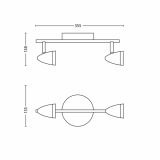 DEKORATIVNI LED REFLEKTOR PHILIPS MAPLE 2X3W LED 53212/17/16 NIKELJ