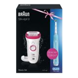 DEPILATOR BRAUN SILK-EPIL 9-521 + ORAL-B D16