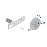 DISTANČNIK ZA PREDALE 5 MM HETTICH DIY, V ZAVOJE JE 20 KOS