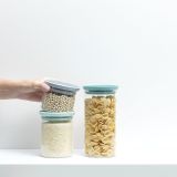 POSODA ZA SHRANJEVANJE BRABANTIA STEKLENI KOZARČKI ZA ŽIVILA SIVO BEŽ