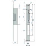 YALE EL. PRIJEMNIK IN ČELNICA, HOLD-OPEN FUNCTION/SPOMIN, VIJAK ZA DEBLOKADO, NASTAVLJIV JEZIČEK 4MM, 8-12 V AC, ŠKATLA