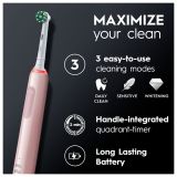 ELEKTRIČNA ZOBNA ŠČETKA ORAL-B PRO3 ROZA CROSS ACTION