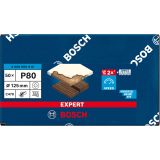 EXPERT C470 BRUSNI PAPIR Z 8 LUKNJAMI ZA EKSCENTRIČNE BRUSILNIKE, 125 MM, G 80, 50 KOSOV