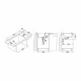 GRANITAL POMIVALNO KORITO ALVEUS ROCK 70, G22 TERRA 780X480 MM