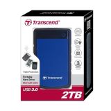 ZUNANJI TRDI DISK TRANSCEND HDD EXT 2TB ČRN ODPROREN TRANSC NA UDARCE