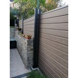WPC SISTEM OGRAJA BAMBUSWPC KAVNO RJAVA 180X180 CM 1 STEBRIČEK + 13 DESK