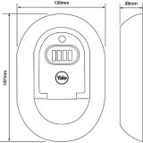 YALE KEY ACCESS OMARICA ZA KLJUČE, VXŠXD 187X130X39 MM, KOMBINACIJSKA KLJUČAVNICA 4 ŠTEVILKE, ČRNO-SIVA.