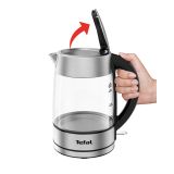 TEFAL 1.7 L STEKLEN GRELNIK VODE, KI772D38, VOLUMEN 1.7 L, MOČ 2200 W, SNEMLJIV FILTER ZA VODNI KAMEN, PODSTAVEK 360°