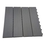 WPC DESKA ZA TERASO BAMBUSWPC KLIK PLOŠČA SVETLO SIVA 300X300X22 MM