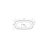 KOPALNA KAD SAMOSTOJEČA KOLPA SAN BLANCHE-FS 180X85/O WHITE UP&DOWN SIFON