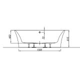 KOPALNA KAD SAMOSTOJEČA KOLPA SAN MARILYN-FS 180X90/O WHITE HORIZONTALNI PRELIV