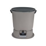 KOŠ ZA BIOLOŠKE ODPADKE PLASTIKA SKAZA BOKASHI ORGANKO ESSENTIAL Z BAZO, 15.3 L, SIV