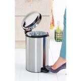 KOŠ ZA SMETI BRABANTIA NEWICON S PEDALKO 12 L, KOVINSKI