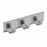 KOVINSKI OBEŠALNIK 3 KLJUKIE HETTICH DIY SAMOLEPILNI, 120X28X20 MM, IZGLED INOX